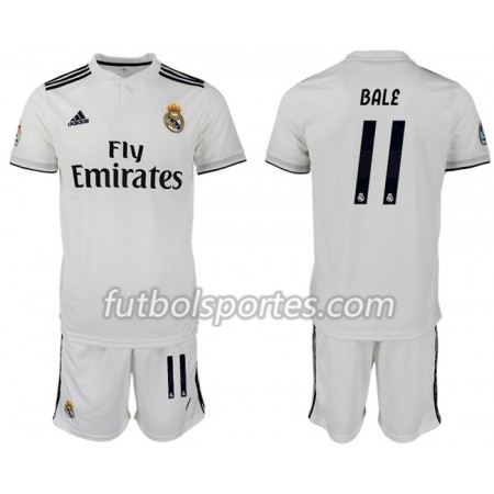 Camisetas Real Madrid BALE 11 Niño Primera Equipacion 2018/2019